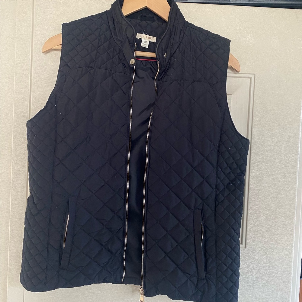 Miami Black Quilted Vest